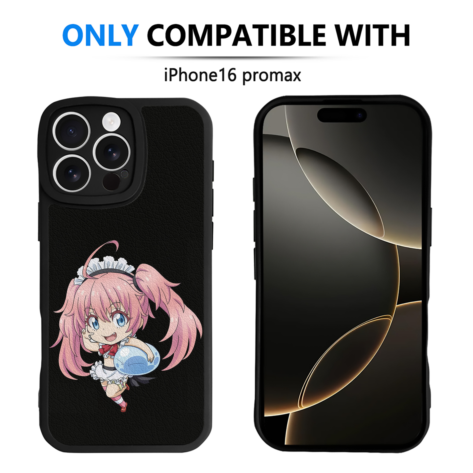 （画像用） 転スラ Regarding Reincarnated to Slime 【iPhone 16シリーズ対応】シリコンスマホケース（レザー調） 材質：シリコン